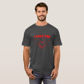 sticker met liefde vriend t-shirt (Voorkant volledig)