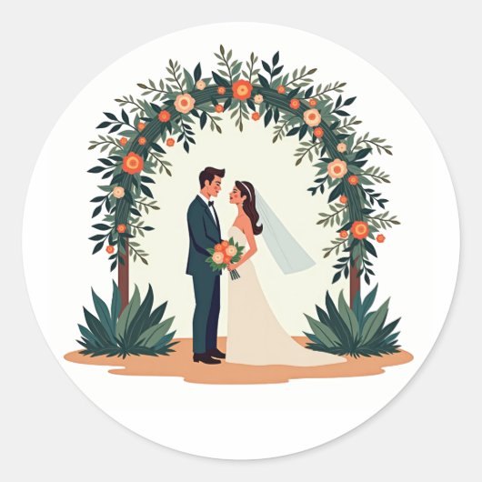 Sticker met liefdesboog voor koppels (Voorkant)