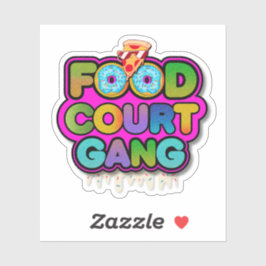 Sticker met logo van Food Court Gang