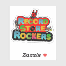 Sticker met logo van recordstore-team