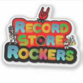 Sticker met logo van recordstore-team (Voorkant)