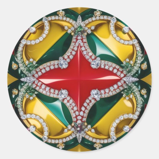 Sticker met Los Angeles Kleuren Design (Voorkant)