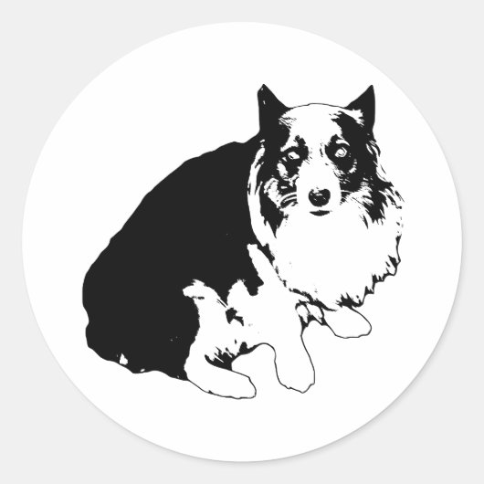 Sticker met nette Corgi-afbeelding (Voorkant)