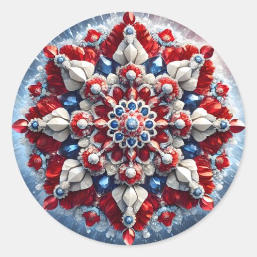 Sticker met Noors Kleuren Ontwerp (Voorkant)