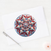 Sticker met Noors Kleuren Ontwerp (Envelop)