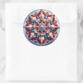 Sticker met Noors Kleuren Ontwerp (Tas)