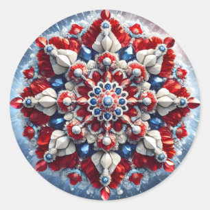 Sticker met Noors Kleuren Ontwerp