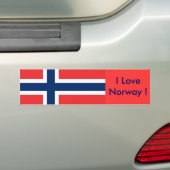 Sticker met Noorse vlag (Op auto)