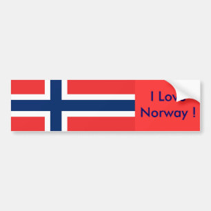 Sticker met Noorse vlag