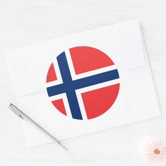 Sticker met Noorse vlag (Envelop)