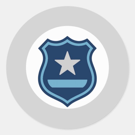 Sticker met politieembleem (Voorkant)