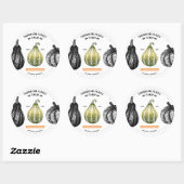 Sticker met pompoenen stippelende illustratie (Vel)