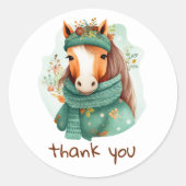 sticker met prachtig waterverf paard (Voorkant)