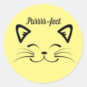 Sticker met prefect kattengezicht (Voorkant)