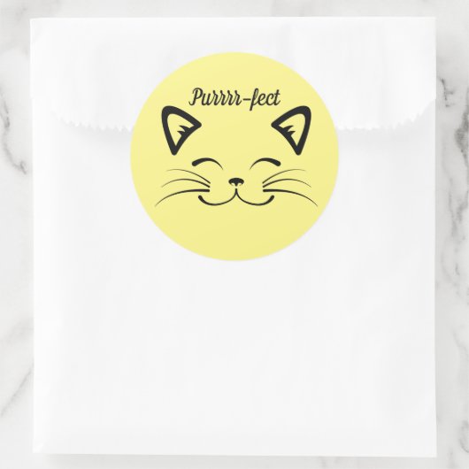 Sticker met prefect kattengezicht (Tas)
