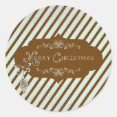 Sticker met prettige kerstdiagnostiek (Voorkant)
