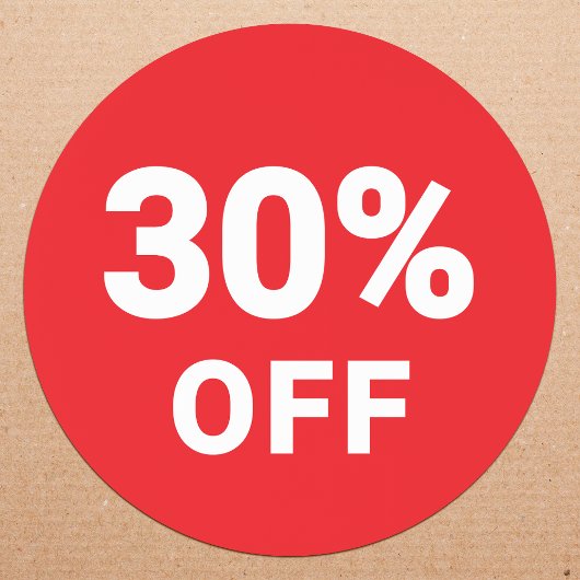 Sticker met procentuele korting | Promotionele ver