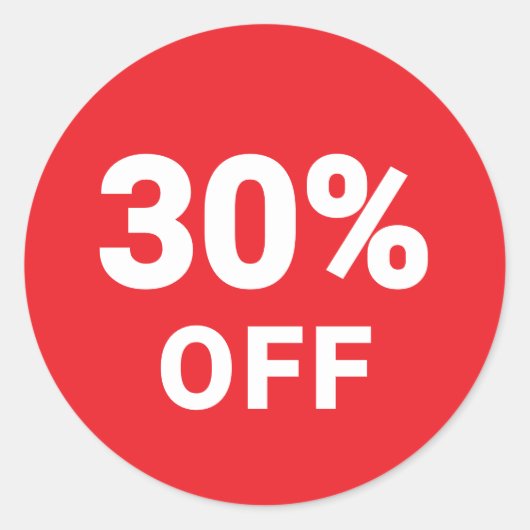 Sticker met procentuele korting | Promotionele ver (Voorkant)