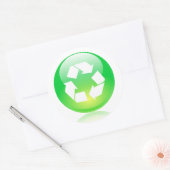 Sticker met recyclen icoon ontwerp. (Envelop)