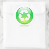 Sticker met recyclen icoon ontwerp. (Tas)