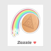 Sticker met regenboog Dalgona-snoep (Vel)