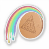 Sticker met regenboog Dalgona-snoep (Voorkant)