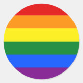 Sticker met Regenboog LGBT Flag (Voorkant)