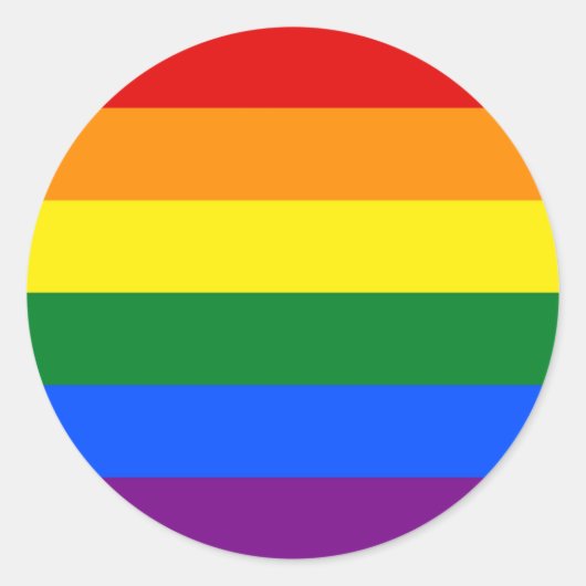 Sticker met Regenboog LGBT Flag (Voorkant)