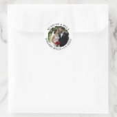 Sticker met retouradres en koppel foto (Tas)