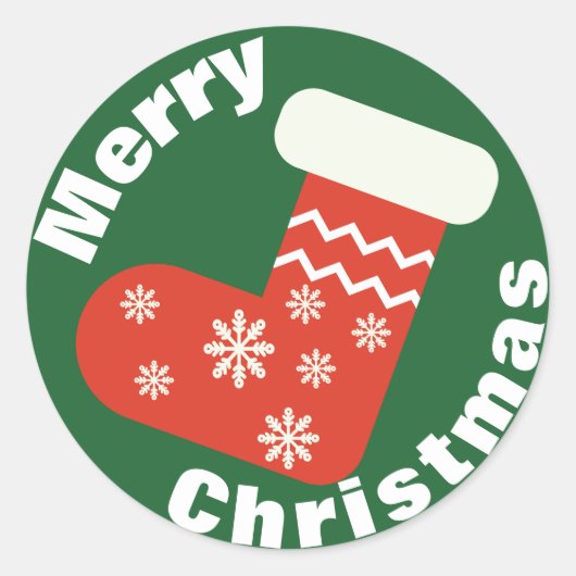 Sticker met rode kerststaart (Voorkant)
