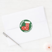 Sticker met rode kerststaart (Envelop)