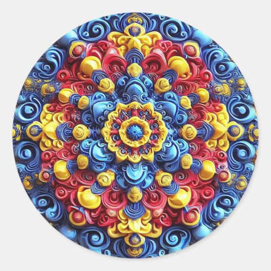 Sticker met Roemeens Kleuren Design (Voorkant)