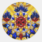 Sticker met Roemeens Kleuren Design