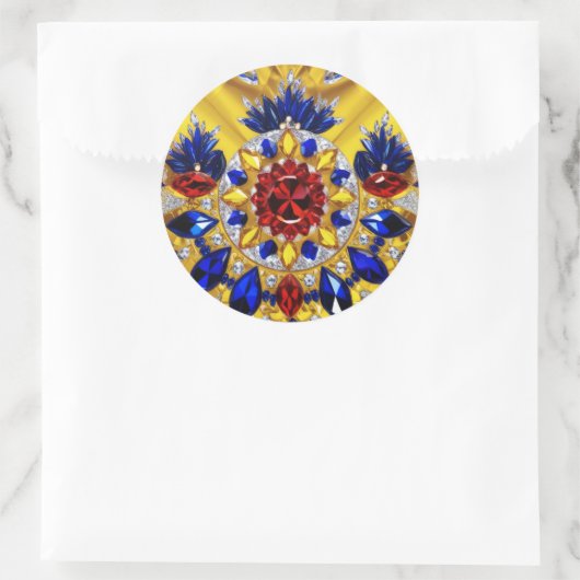 Sticker met Roemeens Kleuren Design