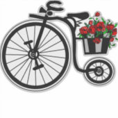 Sticker met Romantische fiets (Voorkant)