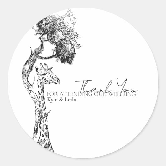 Sticker met safari-giraffe-thema (Voorkant)