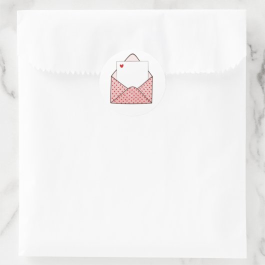 sticker met Schattigee enveloppe (Tas)