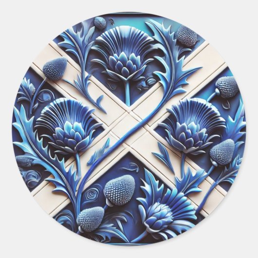 Sticker met Scottish Thistles Design (Voorkant)