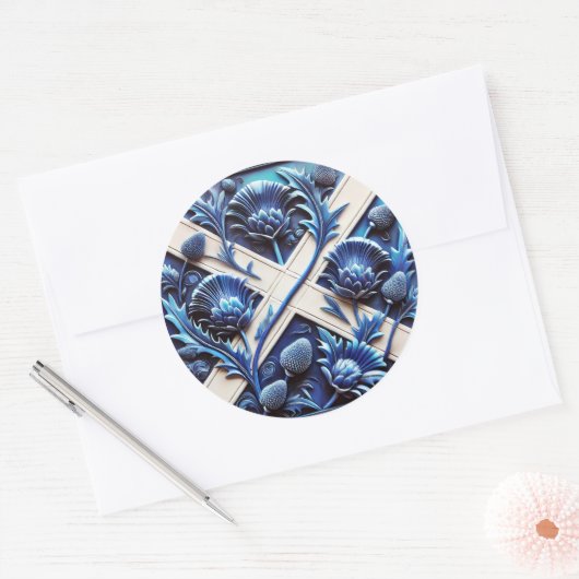 Sticker met Scottish Thistles Design (Envelop)