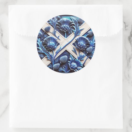 Sticker met Scottish Thistles Design (Tas)