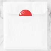 Sticker met Singaporese vlag (Tas)