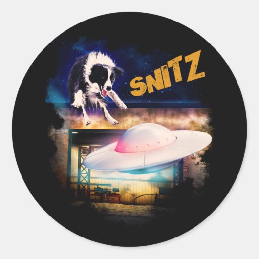sticker met Snitz van Bob's Saucer Repair (Voorkant)