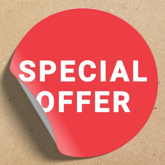 Sticker met speciale aanbieding | Promotionele ver