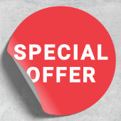 Sticker met speciale aanbieding | Promotionele ver