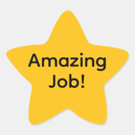 Sticker met ster voor uitstekend werk voor student