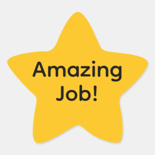 Sticker met ster voor uitstekend werk voor student