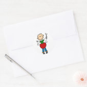 Sticker met Stokfiguur BBQ (Envelop)