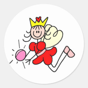 Sticker met Stokfiguur en Kristallen Bol