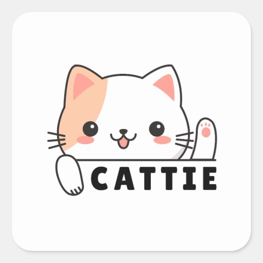 Sticker met Stoute Kattenliefhebber | kattenmoeder (Voorkant)