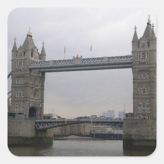 Sticker met Tower Bridge over de Theems (Voorkant)